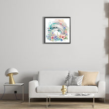 Load image into Gallery viewer, Aloof Dolphin In A Sea Of ??Flowers 30*30CM(Canvas) Full Round Drill Diamond Painting
