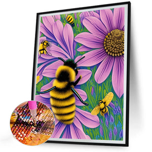Hardworking Bees 30*40CM(Canvas) Full Round Drill Diamond Painting