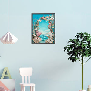 Dreamlike Beach Shells 30*40CM(Canvas) Full Round Drill Diamond Painting
