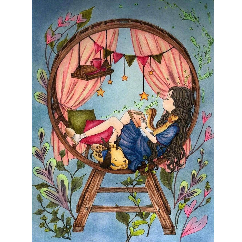 Little Girl 30*40CM(Canvas) Full Round Drill Diamond Painting