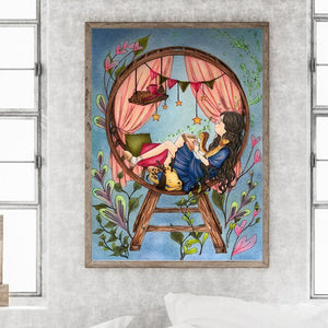 Little Girl 30*40CM(Canvas) Full Round Drill Diamond Painting