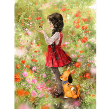 Load image into Gallery viewer, Little Girl 30*40CM(Canvas) Full Round Drill Diamond Painting
