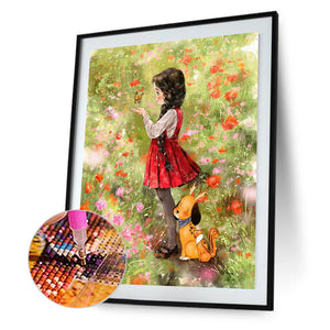 Little Girl 30*40CM(Canvas) Full Round Drill Diamond Painting