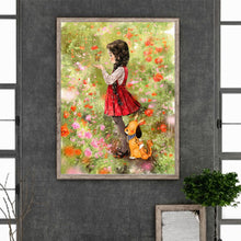 Load image into Gallery viewer, Little Girl 30*40CM(Canvas) Full Round Drill Diamond Painting
