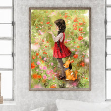 Load image into Gallery viewer, Little Girl 30*40CM(Canvas) Full Round Drill Diamond Painting
