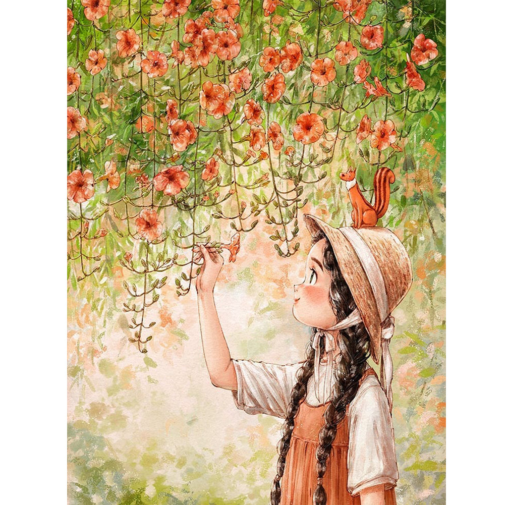 Little Girl 30*40CM(Canvas) Full Round Drill Diamond Painting