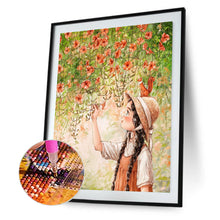 Load image into Gallery viewer, Little Girl 30*40CM(Canvas) Full Round Drill Diamond Painting
