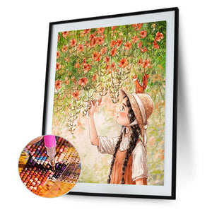 Little Girl 30*40CM(Canvas) Full Round Drill Diamond Painting