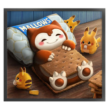 Load image into Gallery viewer, Yishu - Gourmet Animals - Sandwich Bear - 50*45CM 11CT 3 Stamped Cross Stitch
