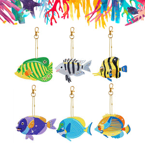 DIY Diamond Art Keychains Gem Keychains Christmas Decoration Gift (GJ016)