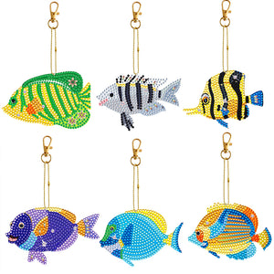 DIY Diamond Art Keychains Gem Keychains Christmas Decoration Gift (GJ016)
