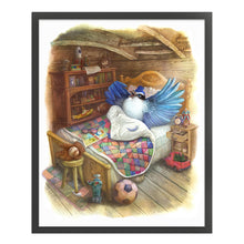 Load image into Gallery viewer, Huancan - Bird: White-Browed Blue Flycatcher - 40*50CM 14CT 2 Stamped Cross Stitch

