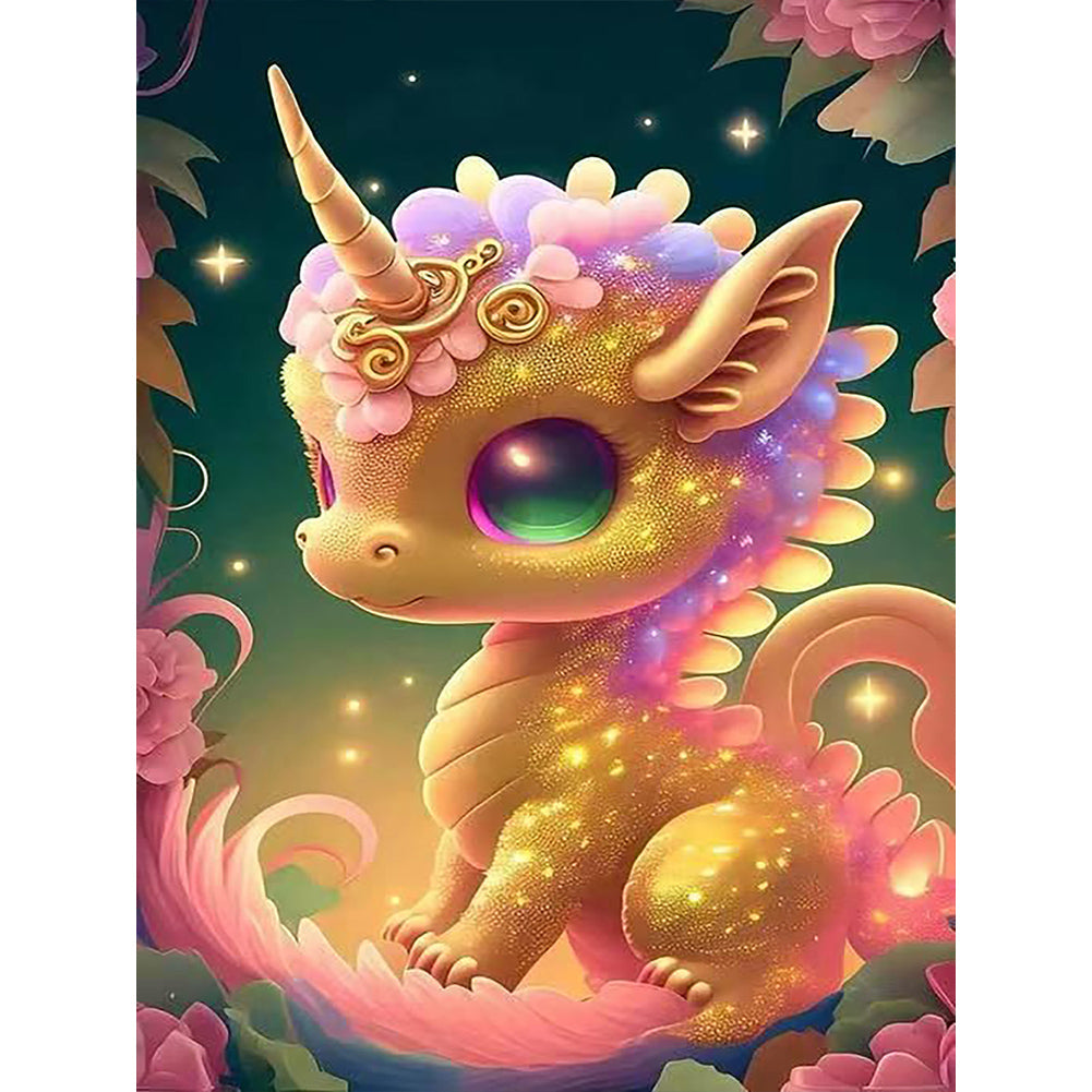 Little Dragon 30*40CM(Canvas) Full Round Drill Diamond Painting