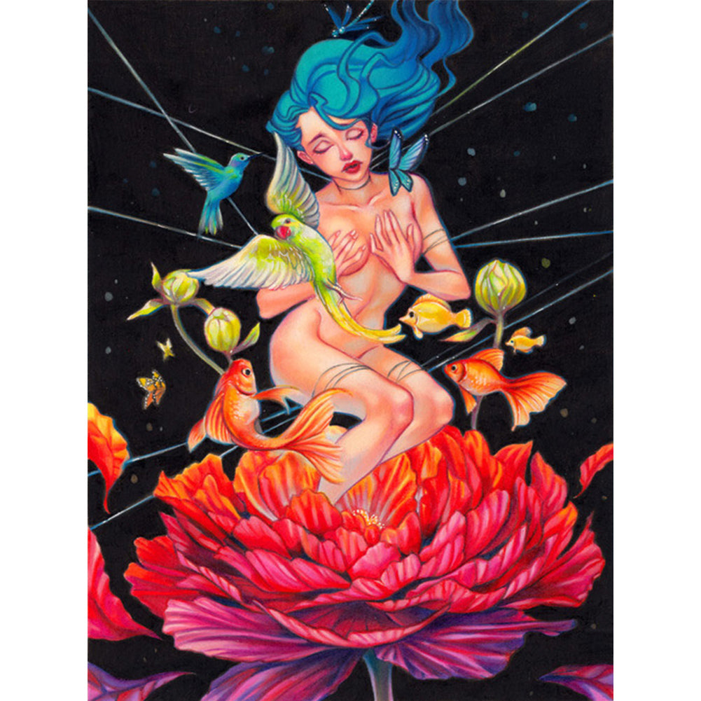 Girl 30*40CM(Canvas) Full Round Drill Diamond Painting