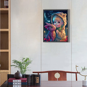 Girl 30*40CM(Canvas) Full Round Drill Diamond Painting