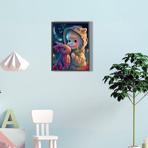 Girl 30*40CM(Canvas) Full Round Drill Diamond Painting