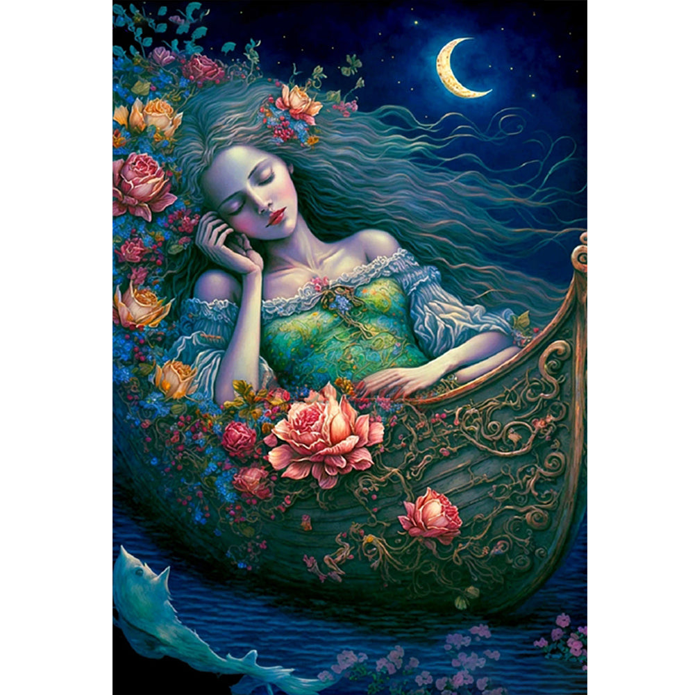 Huancan - Fantasy Moon Girl - 50*70CM 11CT 3 Stamped Cross Stitch