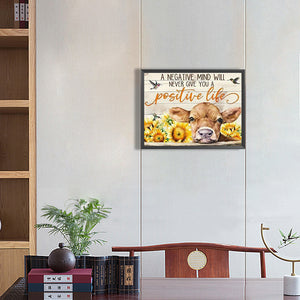 Flower Signpost 40*30CM(Canvas) Full Round Drill Diamond Painting