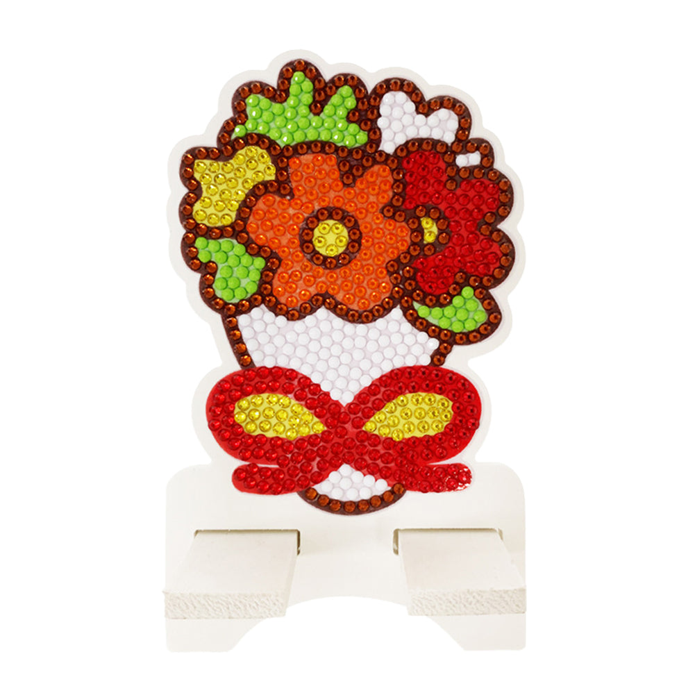 DIY Diamond Painting Phone Holder for Desktop Crystal Resin Craft (Flower 1)
