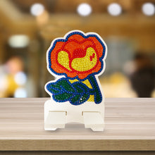 Load image into Gallery viewer, DIY Diamond Painting Phone Holder for Desktop Crystal Resin Craft (Flower 2)
