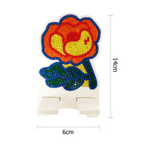 Load image into Gallery viewer, DIY Diamond Painting Phone Holder for Desktop Crystal Resin Craft (Flower 2)
