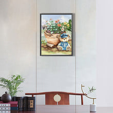 Load image into Gallery viewer, Teddy Bear 30*40CM(Canvas) Full Round Drill Diamond Painting
