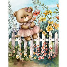 Load image into Gallery viewer, Teddy Bear 30*40CM(Canvas) Full Round Drill Diamond Painting
