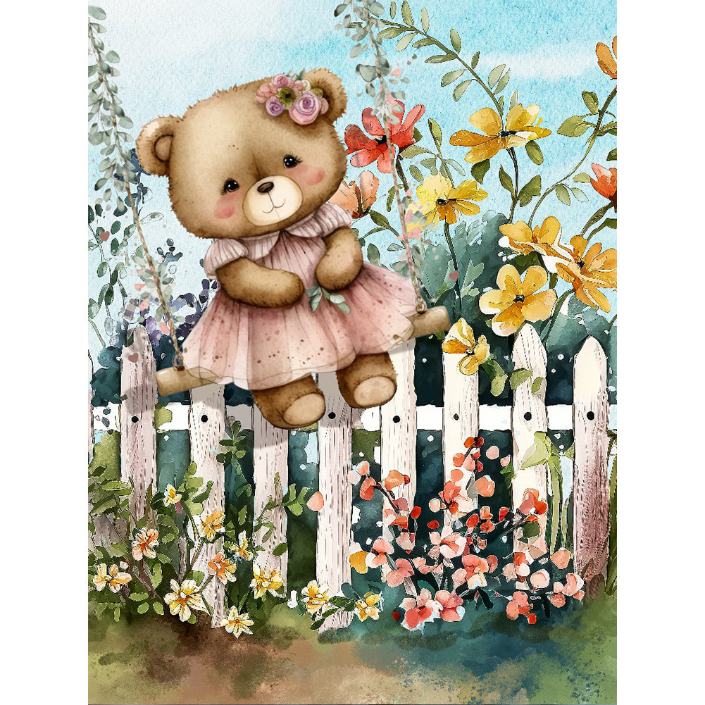 Teddy Bear 30*40CM(Canvas) Full Round Drill Diamond Painting