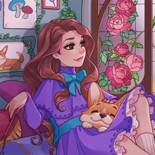 Load image into Gallery viewer, Cartoon Girl And Dog 40*40CM(Canvas) Full Round Drill Diamond Painting
