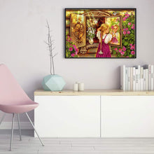 Load image into Gallery viewer, Yishu - Retro Oil Painting Of A Little Girl - 50*70CM 11CT 3 Stamped Cross Stitch
