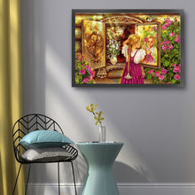 Load image into Gallery viewer, Yishu - Retro Oil Painting Of A Little Girl - 50*70CM 11CT 3 Stamped Cross Stitch
