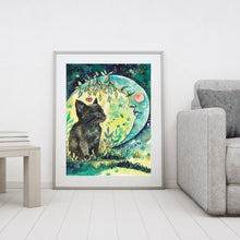 Load image into Gallery viewer, Cat Looking At The Moon 30*40CM(Canvas) Full Round Drill Diamond Painting
