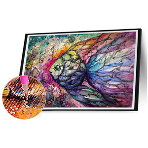 Goldfish Made Of Many Fish 40*60CM(Canvas) Full Round Drill Diamond Painting