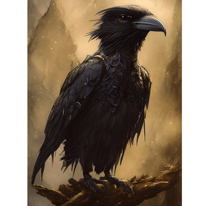 Black Crow 30*40CM(Canvas) Full Round Drill Diamond Painting
