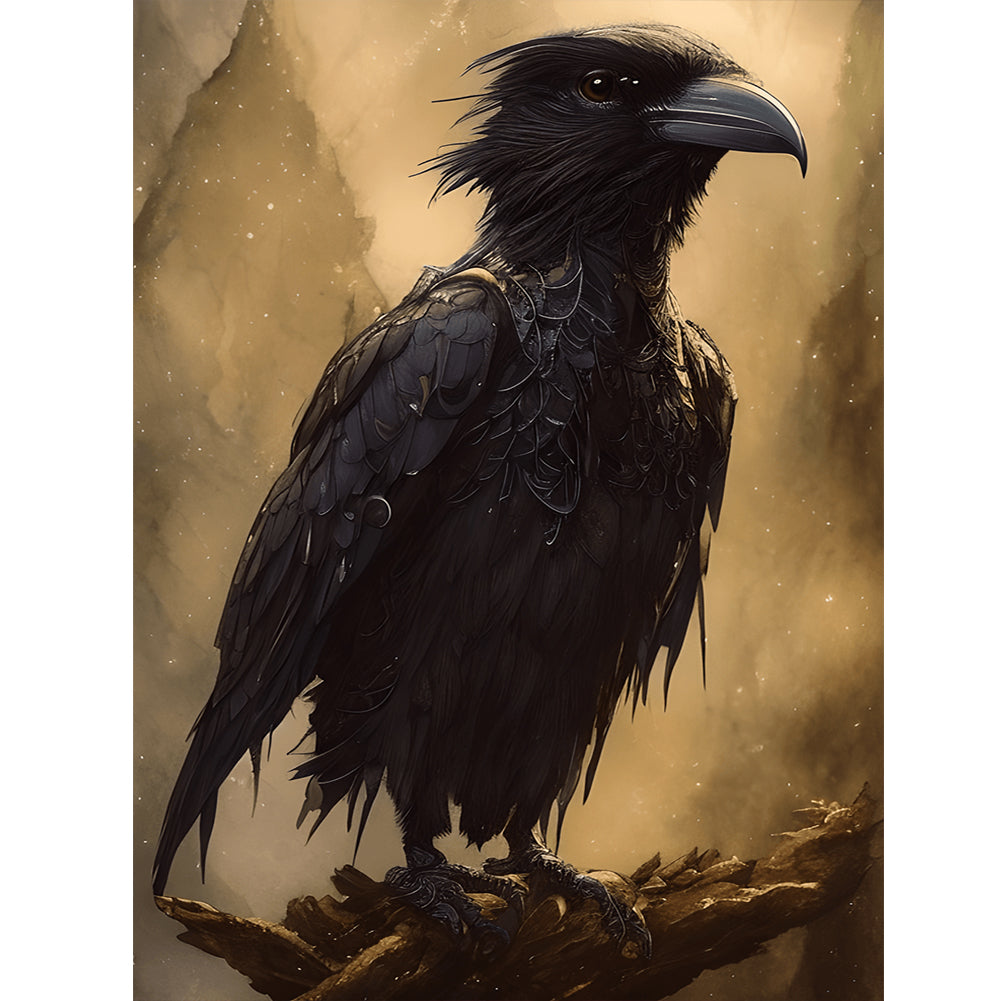 Black Crow 30*40CM(Canvas) Full Round Drill Diamond Painting