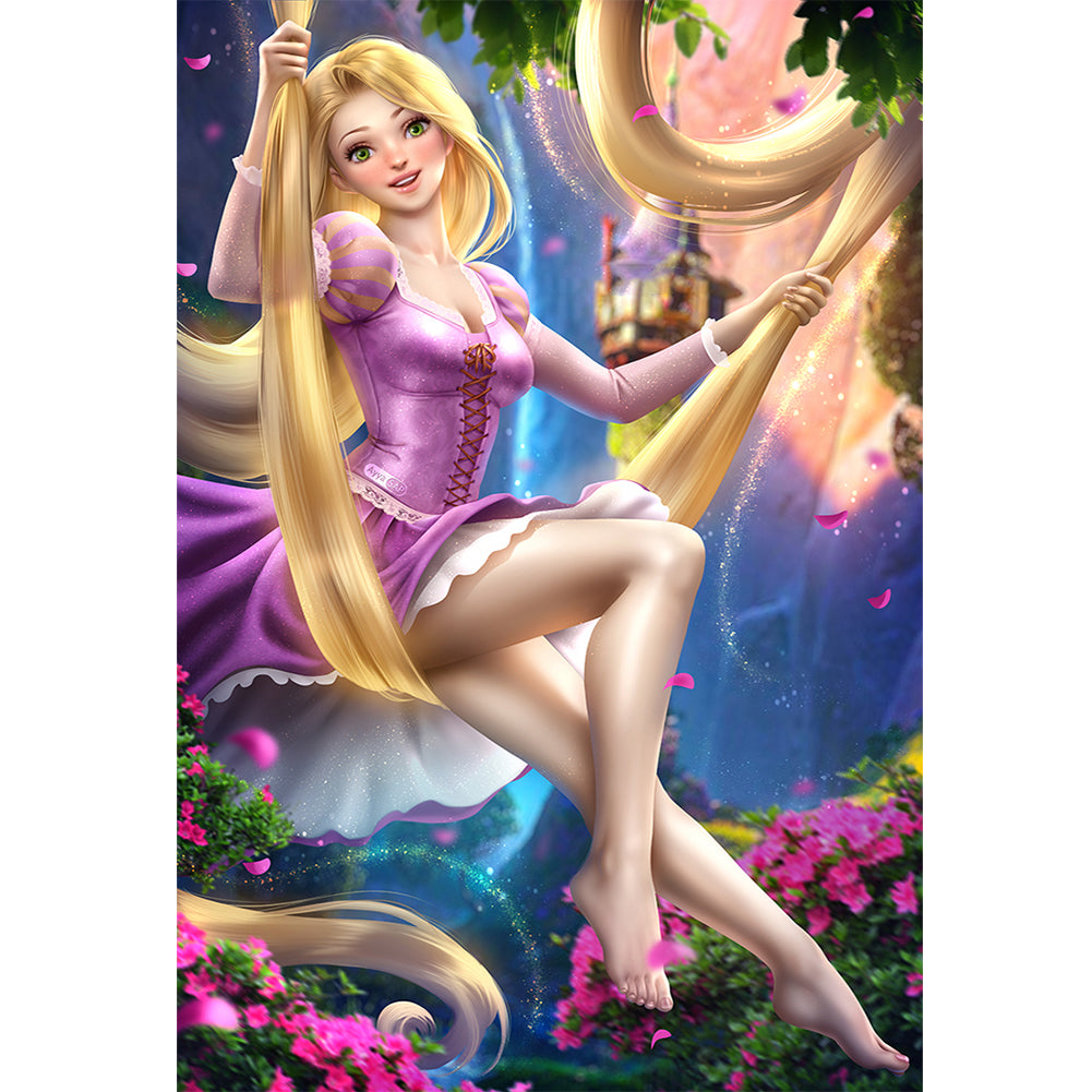 Huancan - Disney Princess Rapunzel - 45*65CM 11CT 3 Stamped Cross Stitch