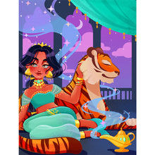 Load image into Gallery viewer, Huancan - Disney Princess Jasmine And The Tiger - 50*65CM 11CT 3 Stamped Cross Stitch
