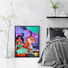 Load image into Gallery viewer, Huancan - Disney Princess Jasmine And The Tiger - 50*65CM 11CT 3 Stamped Cross Stitch
