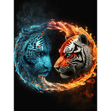 Load image into Gallery viewer, Tigers Gazing At Each Other 30*40CM(Canvas) Full Round Drill Diamond Painting

