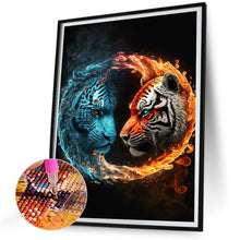 Load image into Gallery viewer, Tigers Gazing At Each Other 30*40CM(Canvas) Full Round Drill Diamond Painting
