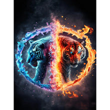 Load image into Gallery viewer, Tigers Walking In Yin And Yang 30*40CM(Canvas) Full Round Drill Diamond Painting
