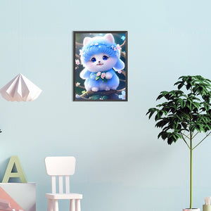 Puppy Pretending To Be A Rabbit 30*40CM(Canvas) Full Round Drill Diamond Painting