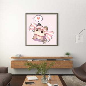 Huancan - Cute Cartoon Kitten - 40*40CM 11CT 3 Stamped Cross Stitch
