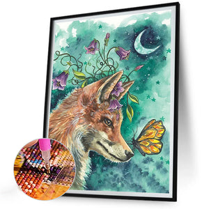 Fox 30*40CM(Canvas) Full Round Drill Diamond Painting