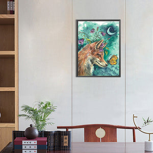 Fox 30*40CM(Canvas) Full Round Drill Diamond Painting