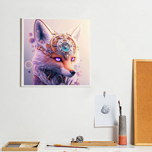 Time-Space Fox Portrait 30*30CM(Canvas) Full Round Drill Diamond Painting