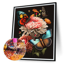 Load image into Gallery viewer, Butterfly And Flowers 30*40CM(Canvas) Full Round Drill Diamond Painting
