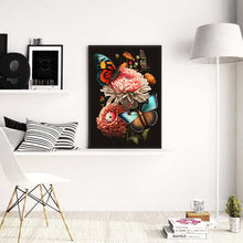 Load image into Gallery viewer, Butterfly And Flowers 30*40CM(Canvas) Full Round Drill Diamond Painting
