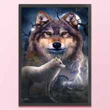 Load image into Gallery viewer, Huancan - Wolf - 35*50CM 11CT 3 Stamped Cross Stitch
