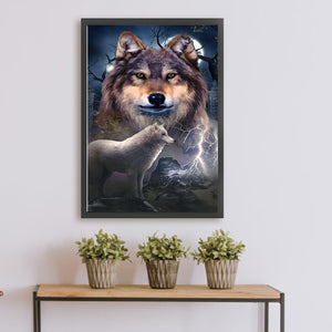 Huancan - Wolf - 35*50CM 11CT 3 Stamped Cross Stitch